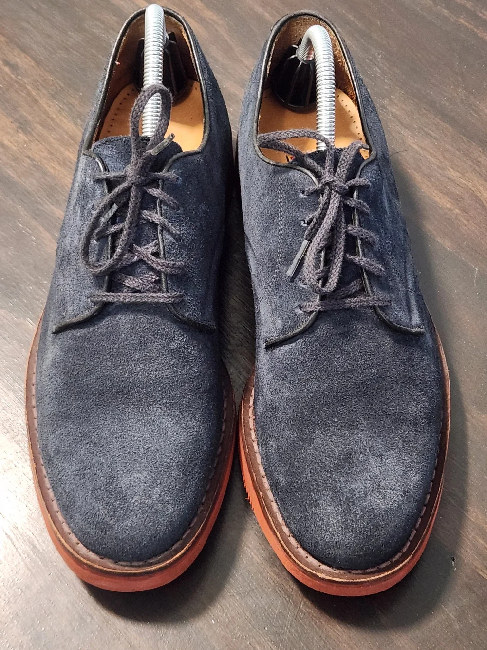 Cole Haan Country Derby Shoes Men’s 9D Blue Suede Lace Up Plain Toe Dress Casual - Picture 2 of 10